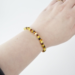 Amber bracelet baroque natural mix beads